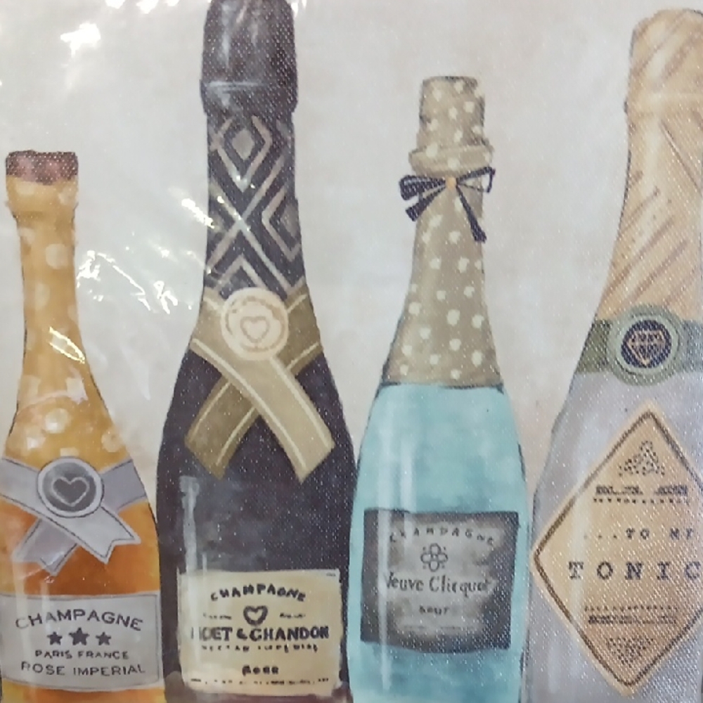Elegant Champagne Bottle Party Canvas